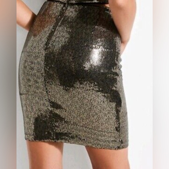 Sold! Guess Topeka Embroidered Sequin Skirt Size Large - Picture 4 of 14